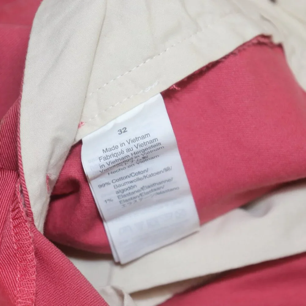 Lot of 2 J Crew 9 Inch Chino Shorts Grey Pink Size 32 Classic